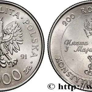 POLOGNE 10.000 Zlotych 200e anniversaire de la constitution polonaise 1991 Varsovie fwo_774729 Monde Top Vente
