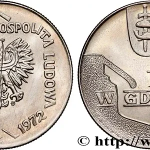 POLOGNE 10 Zlotych 50e anniversaire du port de Gdynia 1972 Varsovie fwo_774732 Monde Super Prix