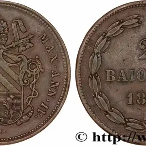 Soldes VATICAN ET ÉTATS PONTIFICAUX 2 Baiocchi Pie XI an IV 1849 Rome fwo_765977 Monde
