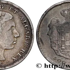 Prix Cassé PORTUGAL - ROYAUME DU PORTUGAL - PIERRE V 500 Réis 1858 fwo_774379 Monde