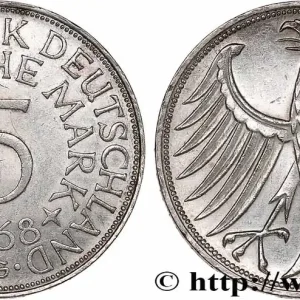ALLEMAGNE 5 Mark aigle 1968 Karlsruhe- G fwo_555786 Monde Petit Prix