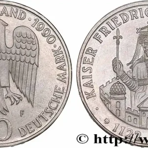 Affaire À Saisir ALLEMAGNE 10 Mark 800e anniversaire de la mort de Frédéric Barberousse 1990 Stuttgart fwo_768242 Monde