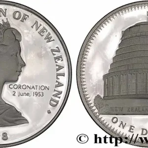 Commander Maintenant NOUVELLE-ZÉLANDE 1 Dollar 25e anniversaire du couronnement d’Elisabeth II 1978 Royal British Mint fwo_771769 Monde