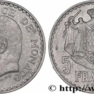 Nouveauté MONACO 5 Francs Louis II 1945 Paris fwo_772262 Monde