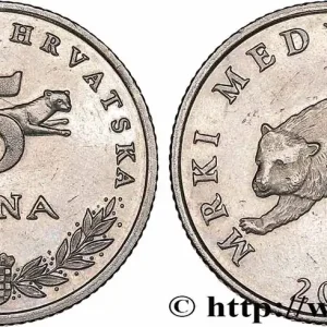 Marque CROATIE 5 Kuna préservation de l’ours brun 2001 Sveta Nedelja fwo_774905 Monde