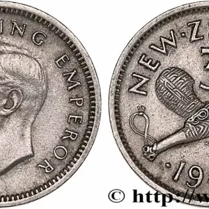 NOUVELLE-ZÉLANDE 3 Pence Georges VI 1947 fwo_775887 Monde Offre Exclusive