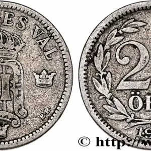 Vente Directe SUÈDE 25 Ore Oscar II 1907 fwo_775939 Monde