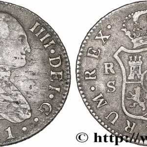 Marque ESPAGNE 2 Reales Charles IV 1801 Madrid fwo_776096 Monde