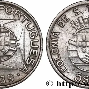 Premium SAINT THOMAS et PRINCE 5 Escudos colonie portugaise 1939 fwo_776180 Monde