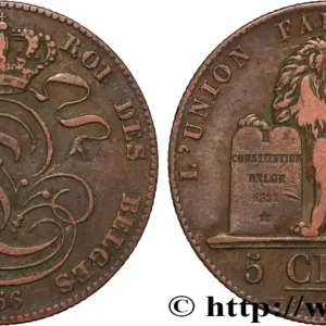 BELGIQUE 5 Centimes Léopold Ier 1856 fwo_957642 Monde Promotion Saisonnière
