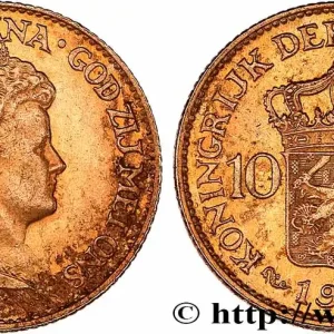 OR, PALLADIUM ET PLATINE INVESTISSEMENT 10 Gulden, 3e type Wilhelmina 1917 Utrecht fwo_765326 Monde Top Vente