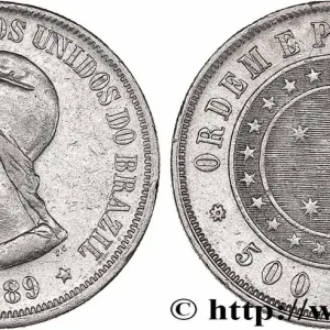 Soldes BRÉSIL 500 Reis République 1889 fwo_768737 Monde