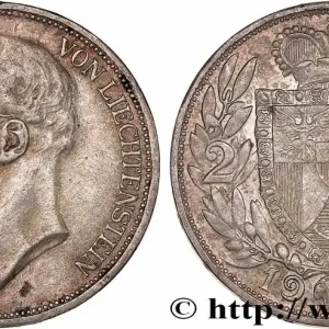 LIECHTENSTEIN 2 Kronen prince Jean II 1912 Berne fwo_772056 Monde Usine Directe