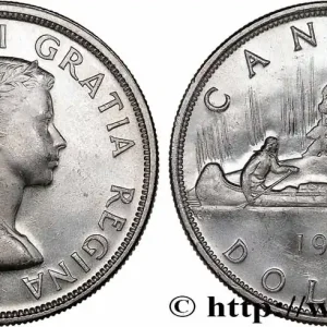 Artisanat CANADA 1 Dollar Elisabeth II canoe 1960 fwo_776951 Monde
