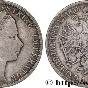 Exclusif AUTRICHE 1 Florin François-Joseph 1858 Vienne fwo_776953 Monde