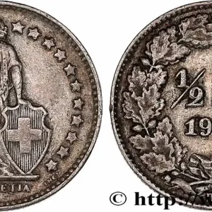 Super Prix SUISSE 1/2 Franc Helvetia 1945 Berne fwo_777053 Monde