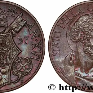 VATICAN ET ÉTATS PONTIFICAUX 10 Centesimi frappe au nom de Pie XI an XVI 1937 Rome fwo_777068 Monde Artisanat