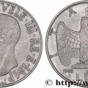 Premium ITALIE 1 Lira Victor-Emmanuel III an XVIII 1940 Rome - R fwo_777084 Monde