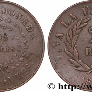ARGENTINE 2 Reales Province de Buenos Aires 1840 fwo_777104 Monde Garantie Incluse