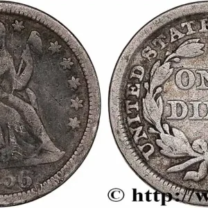 ÉTATS-UNIS D'AMÉRIQUE 1 Dime 1856 Philadelphie fwo_777110 Monde Remise
