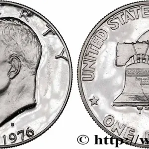 Expédition Rapide ÉTATS-UNIS D'AMÉRIQUE 1 Dollar Proof Eisenhower Bicentenaire 1976 San Francisco fwo_777121 Monde