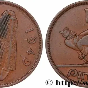 Haute Qualité IRLANDE 1 Pingin Eire 1949 fwo_777359 Monde