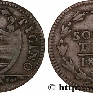 Authentique SUISSE - CANTON DU TESSIN 3 Soldi 1835 fwo_777445 Monde