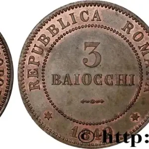 Livraison Mondiale ITALIE - RÉPUBLIQUE ROMAINE 3 Baiocchi 1849 Rome fwo_717175 Monde