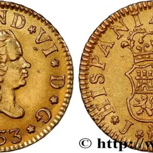 ESPAGNE - ROYAUME D'ESPAGNE - FERDINAND VI 1/2 Escudo 1753 Madrid fwo_719760 Monde Pas Cher