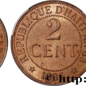 Gros Lot HAÏTI - RÉPUBLIQUE 2 Centimes emblème 1886 Paris fwo_731379 Monde