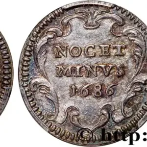 Remise ITALIE - ÉTATS DU PAPE - INNOCENT XI (Benoît Odescalchi) Mezzo (Demi) Grosso 1686 Rome fwo_731405 Monde