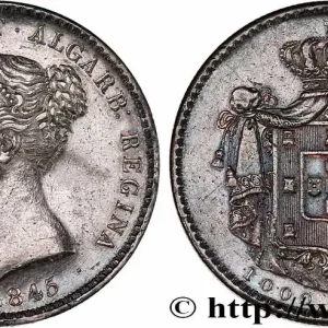 Top Qualité PORTUGAL - ROYAUME DE PORTUGAL - MARIE II 1000 Réis 1845 fwo_734402 Monde