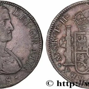 MEXIQUE - FERDINAND VII 8 Reales, contremarque N couronné 1808 Mexico fwo_764702 Monde Solde