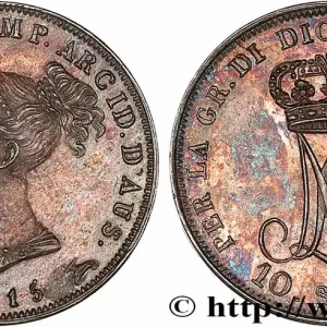 ITALIE - DUCHÉ DE PARME DE PLAISANCE ET DE GUASTALLA - MARIE-LOUISE D'AUTRICHE 10 Soldi 1815 Milan fwo_765085 Monde Acheter Direct