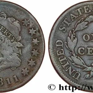 Gros Lot ÉTATS-UNIS D'AMÉRIQUE 1 Cent Liberté tête classique 1811 Philadelphie fwo_766004 Monde