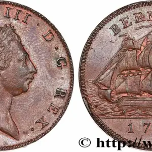 BERMUDES 1 Penny Georges III 1793 fwo_768137 Monde Réduction