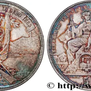 SUISSE 5 Francs, concours de Tir de Lugano 1883 fwo_774137 Monde Petit Prix