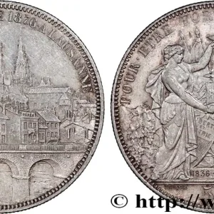 SUISSE 5 Francs, monnaie de Tir, Lausanne 1876 fwo_774141 Monde Fait Main