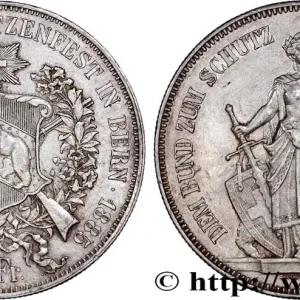 SUISSE 5 Francs, concours de Tir de Berne 1885 fwo_774152 Monde En Vogue