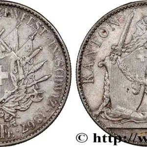 SUISSE - CONFÉDÉRATION HELVÉTIQUE - CANTON DE SCHWYTZ 5 Franken 1867 fwo_774154 Monde Achetez Aujourd’hui