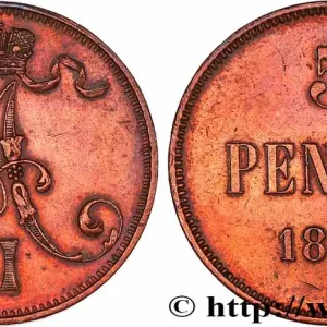 Paiement Sécurisé FINLANDE 5 Pennia Tsar Alexandre III 1873 fwo_776792 Monde