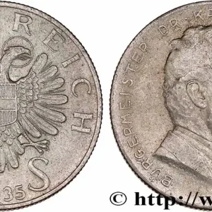 AUTRICHE 2 Schilling 25e anniversaire de la mort du Dr Karl Lueger, ancien maire de Vienne 1935 fwo_773307 Monde Seulement Aujourd’hui