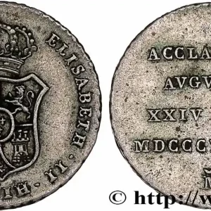 Top Vente ESPAGNE - ROYAUME D'ESPAGNE - ISABELLE II Médaille d’acclamation au module de 1/2 Real 1833 Madrid fwo_778050 Monde