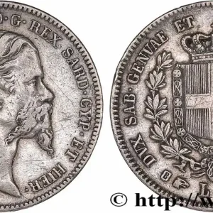 Achat Immédiat ITALIE - ROYAUME DE SARDAIGNE - VICTOR-EMMANUEL II 1 Lire 1857 Turin fwo_778210 Monde