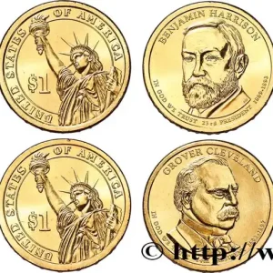 ÉTATS-UNIS D'AMÉRIQUE Lot de quatre monnaies présidentielles 2012 2012 Denver fwo_598822 Monde Offre Exclusive