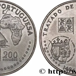 PORTUGAL 200 Escudos Traité de Tordesillas en 1494 1994 fwo_690130 Monde Offre Exclusive