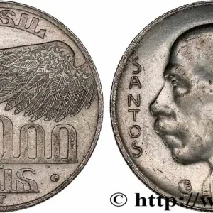 Fait Main BRÉSIL 5000 Reis Alberto Santos-Dumont 1936 fwo_769086 Monde