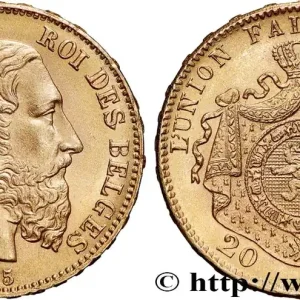 OR, PALLADIUM ET PLATINE INVESTISSEMENT 20 Francs Léopold II 1875 Bruxelles fwo_769543 Monde Remise