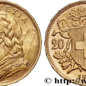 Vente Directe OR, PALLADIUM ET PLATINE INVESTISSEMENT 20 Francs "Vreneli" 1922 Berne fwo_769573 Monde