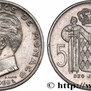 Fait Main MONACO 5 Francs Prince Rainier III 1960 Paris fwo_772267 Monde